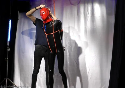 Nicky Latex Doll Gagged and Roped