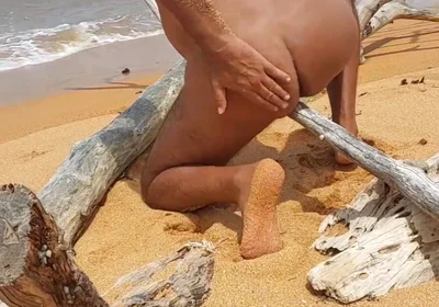 Ladysilva Femboy Hot Ass on the Beach