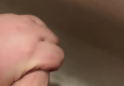 Jerking off a Small Cock in the Bathroom and Cumming