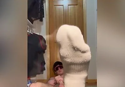 White Socks Jock Jerk Finger