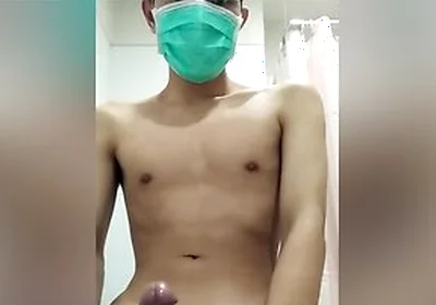 Horny Indonesian Boy With Mask Jerk Off Till Cum