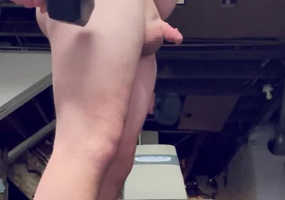 Naked Chubby Exhibition Gym