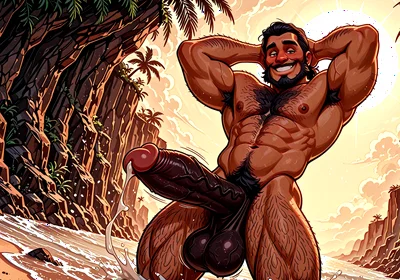 Beach Hunks Showing Erections