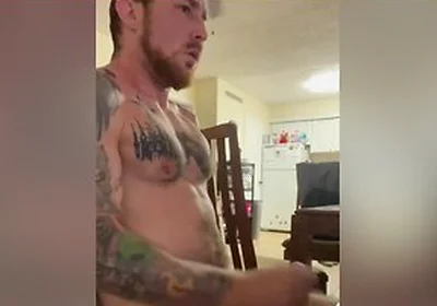 Big Load At The End Solo Tattoo Muscular Guy Masturbation