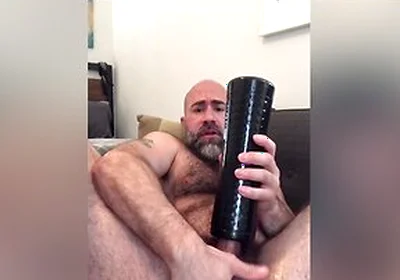 Damon Andros In Hairy Stepdaddy Cock Milked And Edged And Made To Cum With Toy