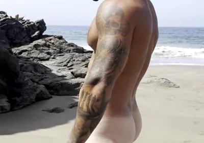 My Big Cock Exhibition in a Beach