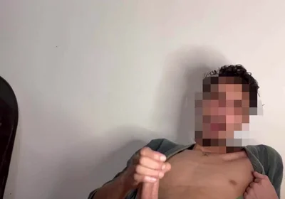 Arab Man Jerks off His Big Cock After Shower