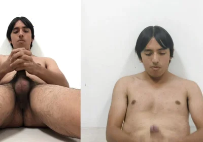 Hairy Latino Man Tries on 2 Angle Masturbation