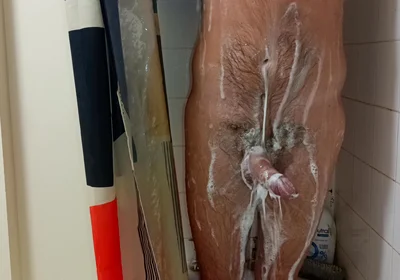 Hot Dilf Shower Big Uncut Cock Wanking and Cumming - Rockard Daddy