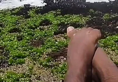 My Beautiful Feet After a Day of Work Taking Vitamin D on the Beach