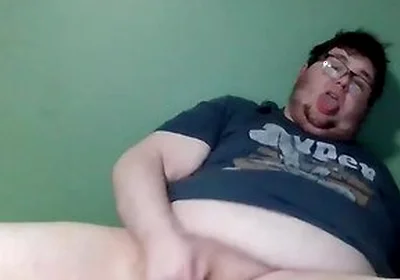 Dumb Fat Sissy Gagged With Socks And Dildo Edges To Orgasm