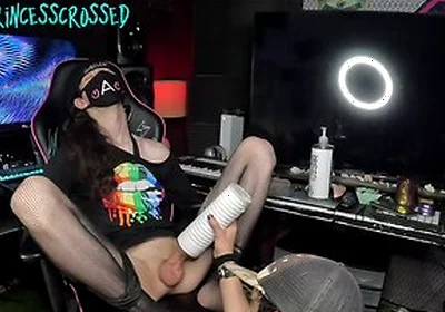 Cute Femboy Tied To A Chair And Edged Hard Until Orgasm