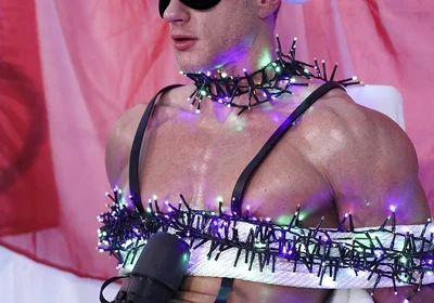 Santa Came by Early, so I Locked His Ass Down Using His Own Ropes and Used My Milking Machine to Take His Milk for Once