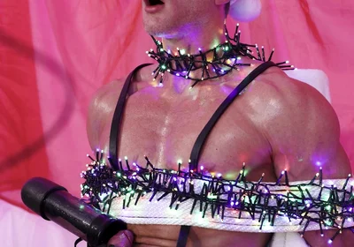 Santa Came by Early, so I Locked His Ass Down Using His Own Ropes and Used My Milking Machine to Take His Milk for Once