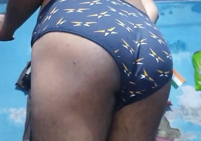 Horny Indian Femboy Wearing His Step Sister's Bra and Panties