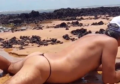 Ladysilva in Panties on the Beach What a Hot Naughty Slut