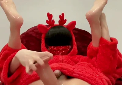 Merry Christmas! Big Dick Toy, Fuck Asshole, Squirt Water.