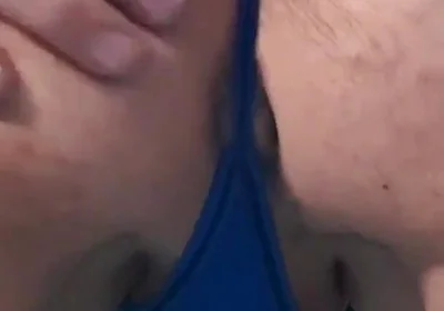 Blue Sheer Meshy G-string