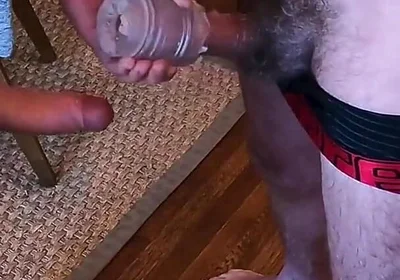 Daddy and Boy Bareback, Play with Toys and Cuddle