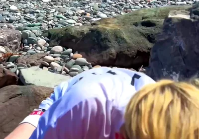 Persuaded a Straight Guy to Give a on the Beach