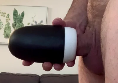 Cum as Lube Pocket Striker and New Toy Combo