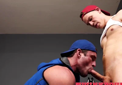 Alluring Top Banging His Muscular Coach With Jack Savvy And Mark Lax