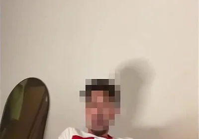 Arab Football Player Jerks off His Fat Cock and Asks for Feet and Socks Worship