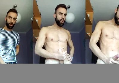 Hot Guy with a Big Cock of 23 Cm Jerking off in His Room