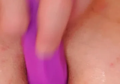 He Opened His Ass with a Purple Dildo and Put His Own Penis in His Ass