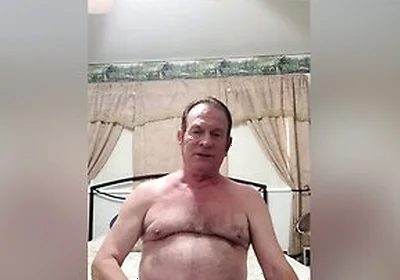 Old Man Stroking In Bed