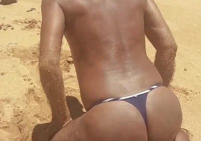 Ladysilva Gay on the Beach in Bikini Hot Ass