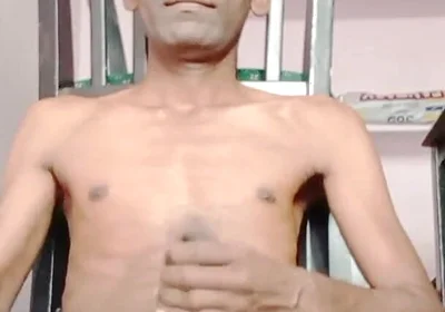 Rajesh Playboy 993 Naked Sat on the Floor Masturbating Big Cock and Cumming on the Feet