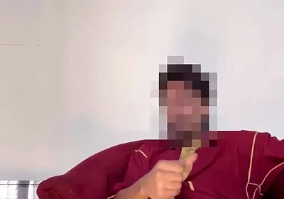 Arab Muslim Man Jerks off Fat Cock After Prayer