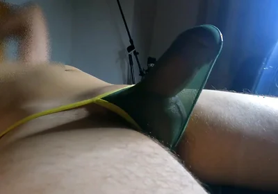 I Reach an Orgasm Touching My Penis with the Transparent Fabric of My Thong
