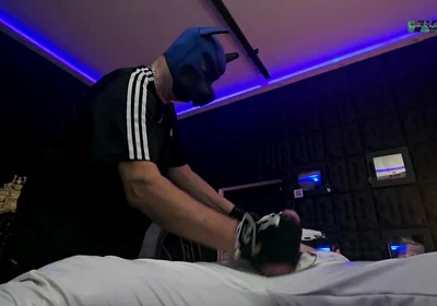 Playing Puppies Pleasure on the Rack Bondage,handjob,sneakers,smelly Shoes and the Yellow Ballon Part 2