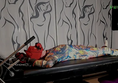 Playing Puppies on the Rack Bondage Cock Teasing Photoshoot