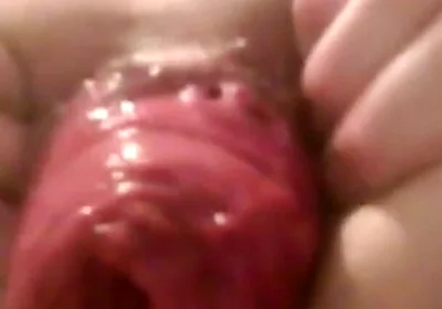 A Young Hot Guy Sitting on a Chair Shows His Anal Prolapse