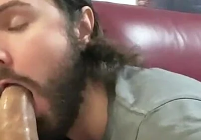 Sucking My Friend's Cock While Looking at His Mobile and Squeezing His Milk with My Ass