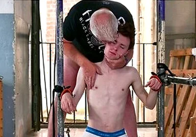 Servicing Hard Master : Stepdaddy Trains His Subs Throat With Dildo