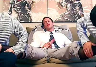 Niklas Roth Strokes His Cock While Being Worshipped By Keith Banks And Fernando Re