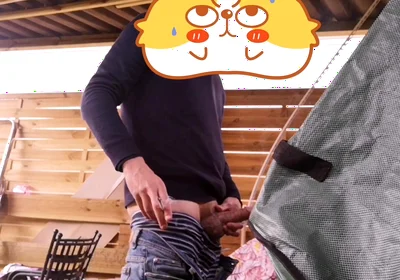 Outdoor Jerkoff While Smoking a Cigarette