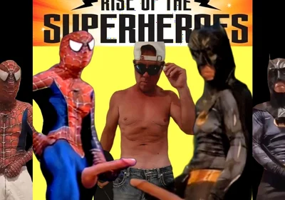 Batman and Spiderman a Big Cock Team