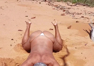 Ladysilva Crossdress What a Hot Slut in Panties on the Beach