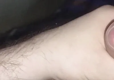 Masturbating on Bed and Huge Cumshot to My Hairy Belly