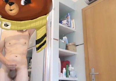 Hot Smooth Caught Jerking in the Bathroom