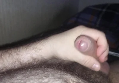 Masturbating on Bed and Huge Cumshot to My Hairy Belly