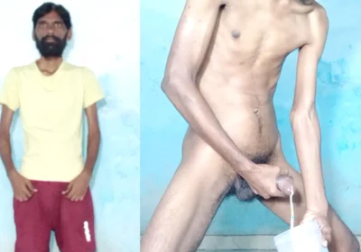 Rajesh Playboy 993 Masturbating Big Cock and Cumming in the Jar. Naked Stroking Dick Spanking Butt.