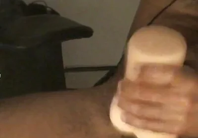 Hairy Man Masturbates with Two Toys and Ejaculates Inside