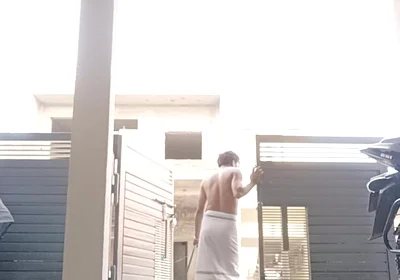 Washing My Yard in a Towel