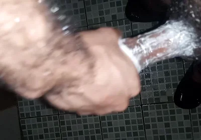 Boy Jerks off in the Shower for His Aunt